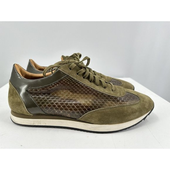 Ralph Lauren Purple Label Other - Ralph Lauren Purple label suede & Snakeskin Sneakers Made Italy 10.5-narrow